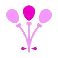 ballong ikon fast rosa Färg mor dag symbol illustration. vektor