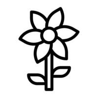 Blume Symbol Gliederung schwarz Farbe Mutter Tag Symbol Illustration. vektor