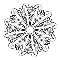 Mandala-Kunstdesign im Kreis. einfaches Mandala-Design Blumen-Mandala-Kunst Schöne Mandala-Grafik vektor