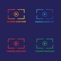 Kanal Logo und Video Logo Design. vektor