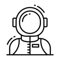 väl design vektor av astronaut i trendig stil, Plats explorer ikon