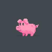 süß Schwein im Pixel Kunst Stil vektor