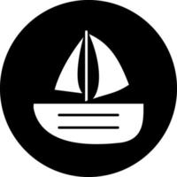 Segelboot-Vektor-Icon-Design vektor