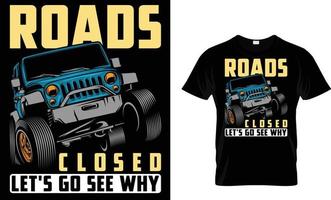 Abenteuer Offroad T-Shirt Design vektor