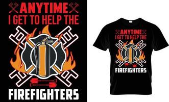 Feuerwehr-T-Shirt-Design vektor