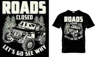 Abenteuer Offroad T-Shirt Design vektor