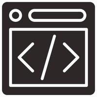 Glyphe Symbol zum html Programmierung. vektor