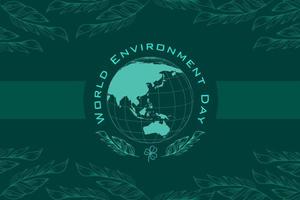 Welt Umgebung und Erde Tag Konzept zum Banner, Poster, Gruß Karte. Vektor Illustration