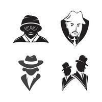 Gentleman Icon Vektor Modeboutique und Designsymbol