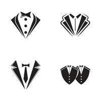 klassisk slips ikon och kostym mode män vektor