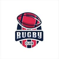 Rugby Logo, amerikanisch Logo Sport, Rugby Logo Vorlage Vektor, isoliert auf Weiß Hintergrund vektor