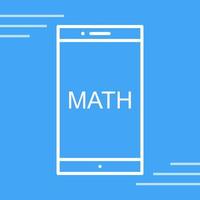 Mathe studieren auf mobilem Vektorsymbol vektor