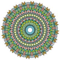 flerfärgad mandala bakgrund. målarbok sida. ovanlig blomform. orientalisk. mönster för antistressterapi. väv designelement vektor