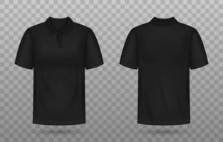 3d svart polo shirts attrapp vektor