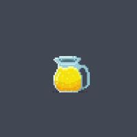 en citronsaft kopp i pixel konst stil vektor
