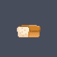 bröd i pixel konst stil vektor