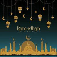 Ramadhan kareem bakgrund logotyp vektor