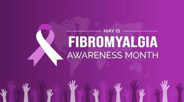 Fibromyalgie Bewusstsein Monat Hintergrund oder Banner Design Vorlage gefeiert im kann vektor