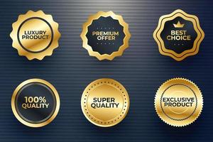 Prämie Qualität Medaillen einstellen kostenlos Vektor