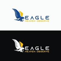 Adler Himmel beobachten elegant Vektor Logo Design