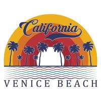kalifornien Venedig strand t-shirt design vektor