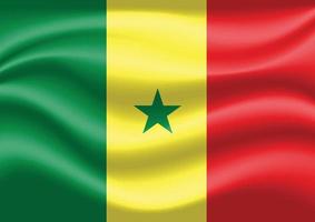 senegalesisch Flagge Thema Vektor Kunst Hintergrund