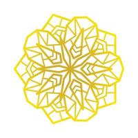 Gradient Gold Mandala Vektor isoliert auf Weiß zum Ihre Ornament Design
