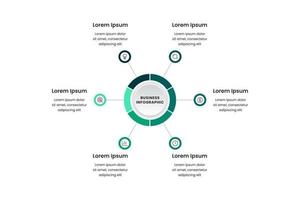 företag infographic mall design med ikoner och 6 alternativ eller steg vektor