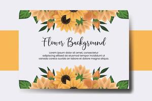 Hochzeit Banner Blume Hintergrund, Digital Aquarell Hand gezeichnet Sonnenblume Design Vorlage vektor
