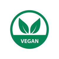 vegane Ikone Bioökologie Bio, Logos Etikett Tag grünes Blatt vektor