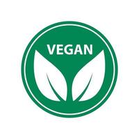 vegane Ikone Bioökologie Bio, Logos Etikett Tag grünes Blatt vektor