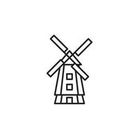 Nederländerna landmärken vektor för ikon hemsida, ui grundläggande, symbol, presentation