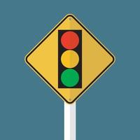 signal trafikljus grön gul röd skylt vektor