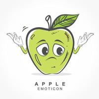 Apfel Charakter Vektor Design