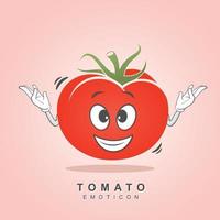 Tomaten-Charakter-Design-Vektor vektor