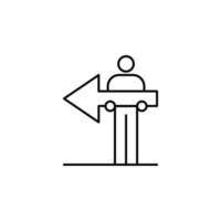 Pfeil Stickman Vektor Symbol Illustration