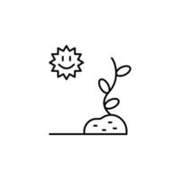 Sonne Lächeln Olive Vektor Symbol Illustration