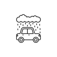 Regen Auto Autowäsche Wolke Vektor Symbol Illustration