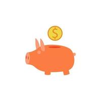 Schweinchen Bank farbig Vektor Symbol Illustration