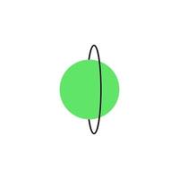 grön planet färgad vektor ikon illustration