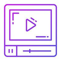 video media spelare vektor design, video marknadsföring ikon för premie använda sig av