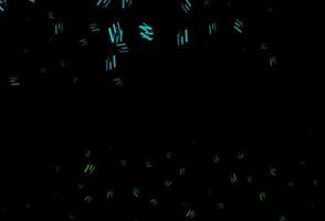 mörkblått, grönt vektormönster med smala linjer. vektor