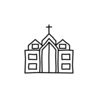 kyrka vektor ikon illustration