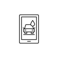 Handy, Mobiltelefon Autowäsche App Vektor Symbol Illustration