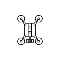 Hubschrauber, Drohne Vektor Symbol Illustration