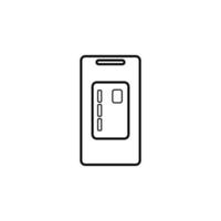 Anerkennung Karte Handy, Mobiltelefon Bankwesen Vektor Symbol Illustration