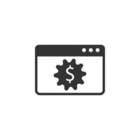 webb webbläsare, dollar, USD, företag vektor ikon illustration