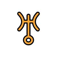 symbol uranus vektor ikon illustration
