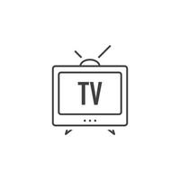 Fernseher Werbung, Beförderung Vektor Symbol Illustration