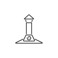 Schornstein, Rauchfang, Heizung, Ofenrohr Vektor Symbol Illustration